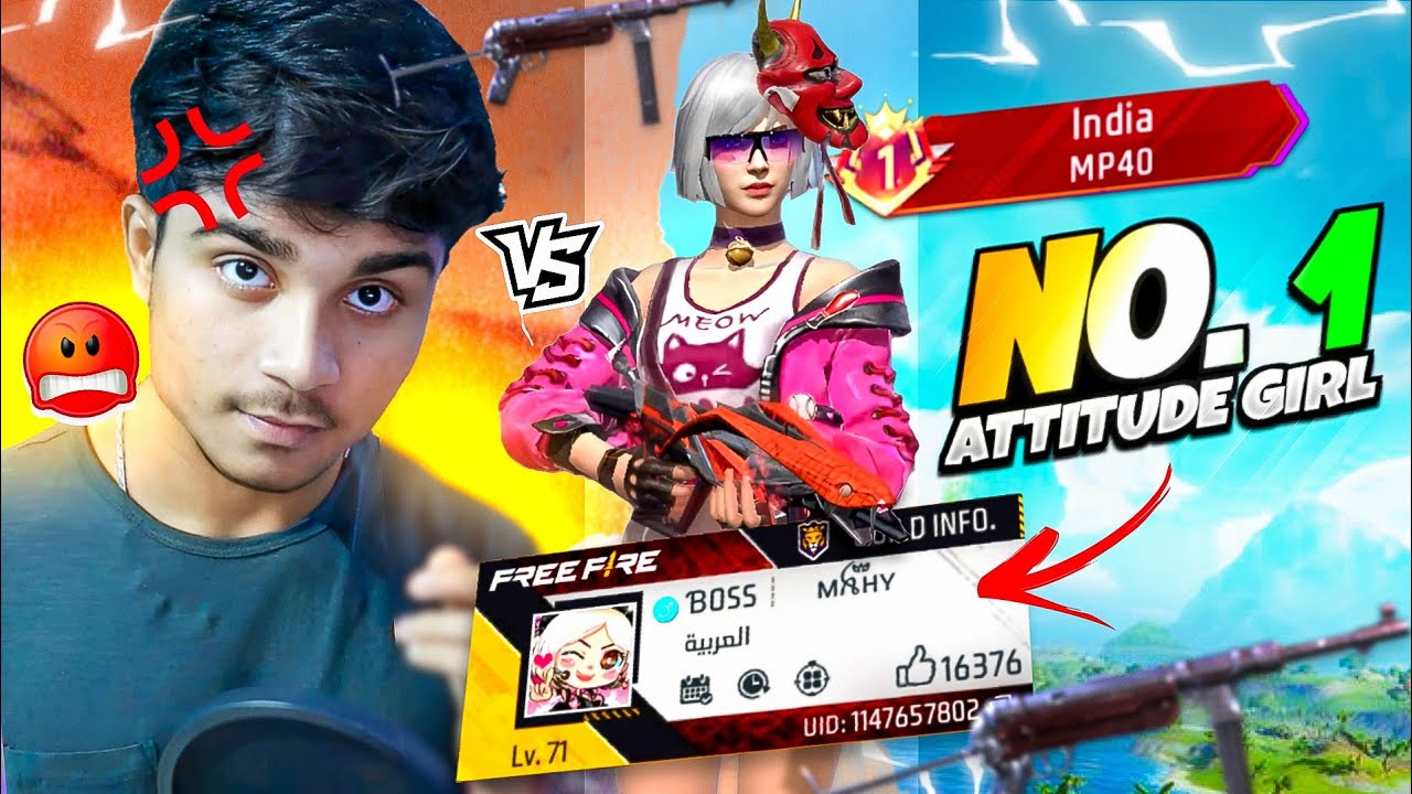 INDIA'S NO. 1 ATTITUDE GIRL VS. FIREEYES GAMING 😱 BEST MP40 CS FF GAMEPLAY || GARENA FREE FIRE