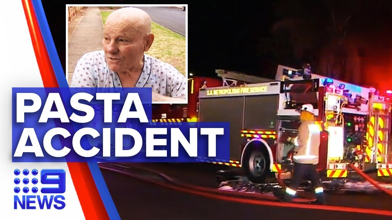 Elderly couple set shed on fire cooking pasta | Nine News Australia
