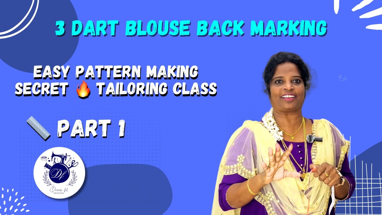 Most Awaited 3 Dart Blouse Pattern 🔥 Ippo Back Marking Secret Reveal😍 | Part 1 #blousepatternmaking