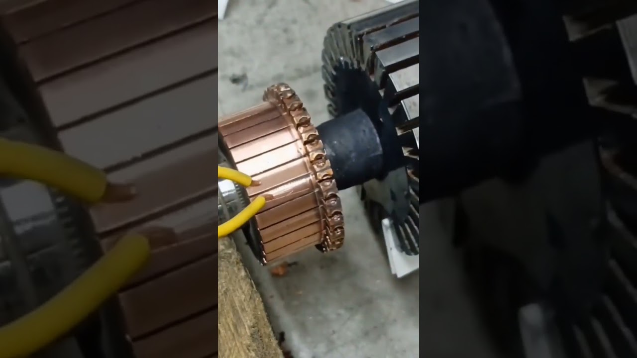 Carbon Brush Rotor Slip Ring Short Circuit Test #shorts #viral #electrical
