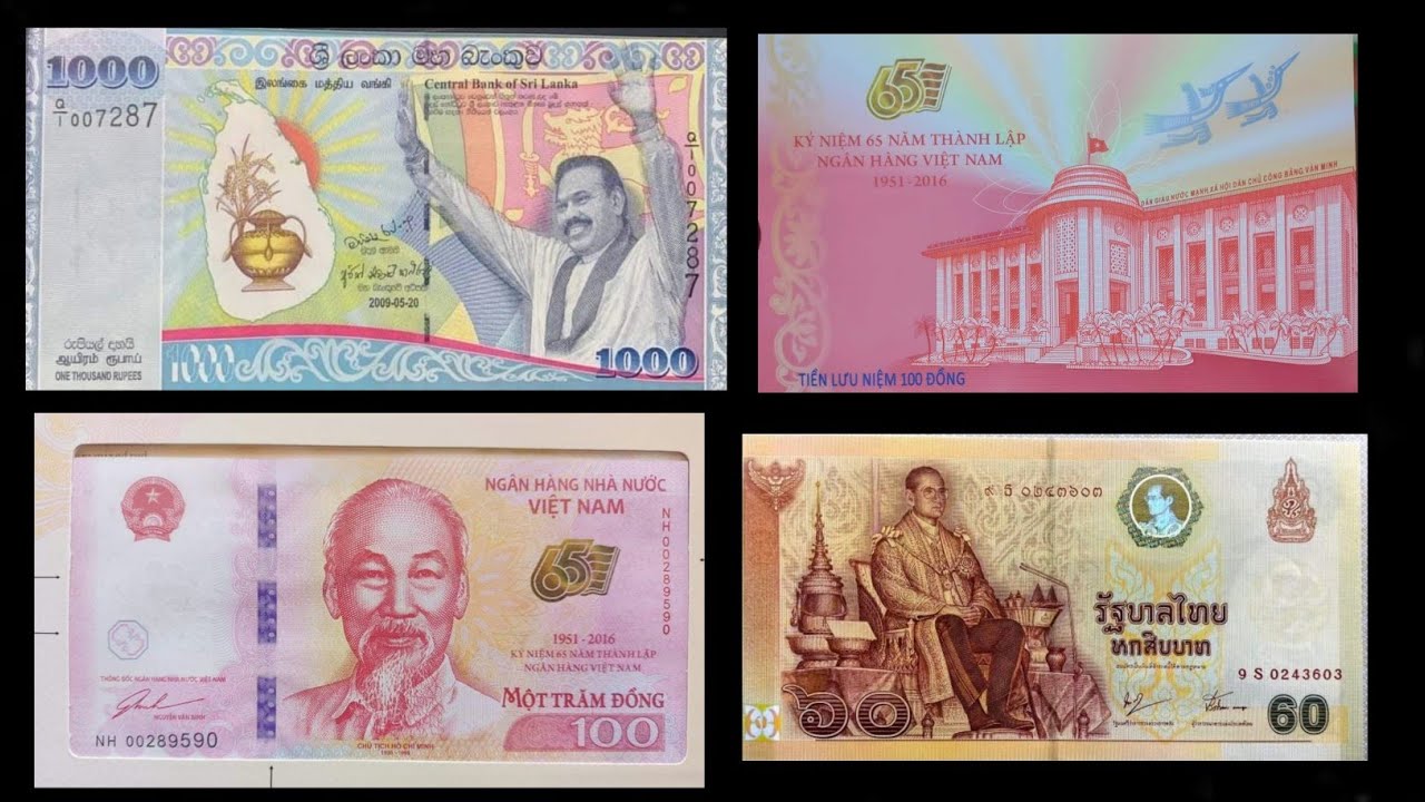 Unboxing Commemorative Banknotes || Vietnam Banknote || Srilanka Banknote || Thailand Banknote
