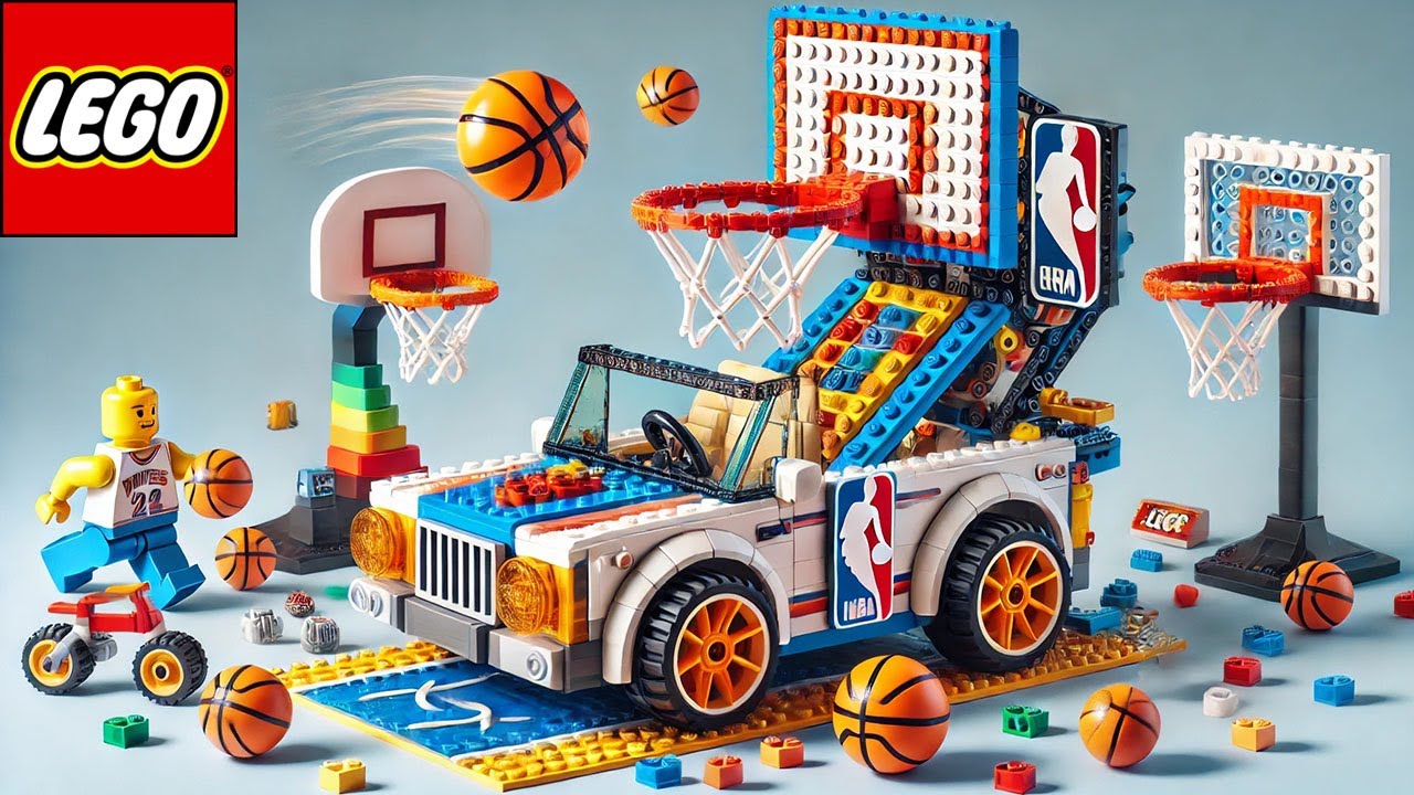 LEGO Car NBA Hittin' Hoops Basketball Arcade Game 🏀 Lego Auto Tech