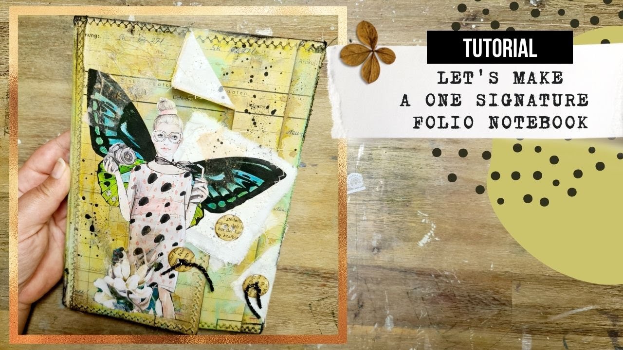 LET'S MAKE A ONE SIGNATURE FOLIO NOTEBOOK JUNK JOURNAL! 🟢 EASY & FUN TUTORIAL