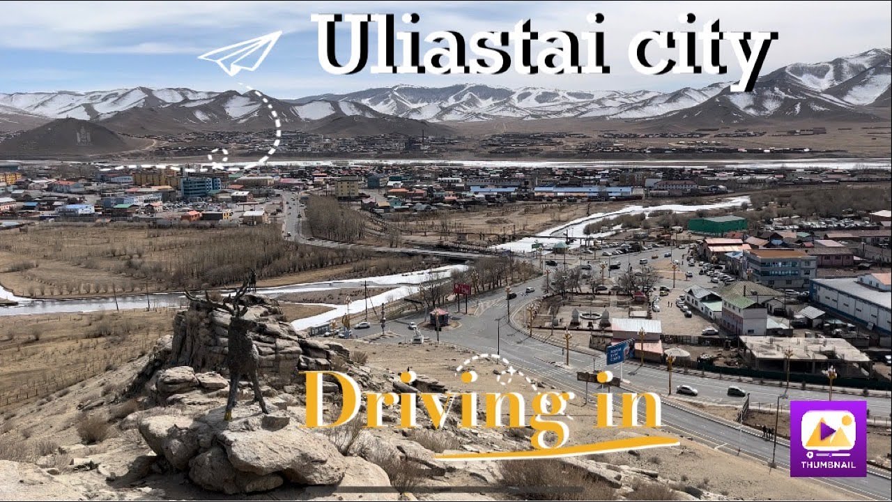 Driving in Uliastai, Zavkhan Улиастай хот Завхан аймаг
