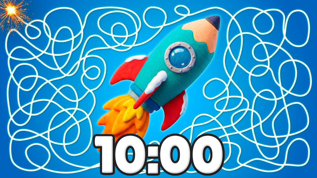 10 Minute [WINTER] Rocket Timer 🚀❄️ | Fun Countdown!