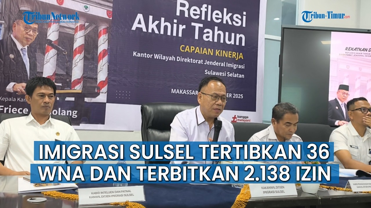 Imigrasi Sulsel Tertibkan 36 WNA dan Terbitkan 2.138 Izin Tinggal Sepanjang 2025