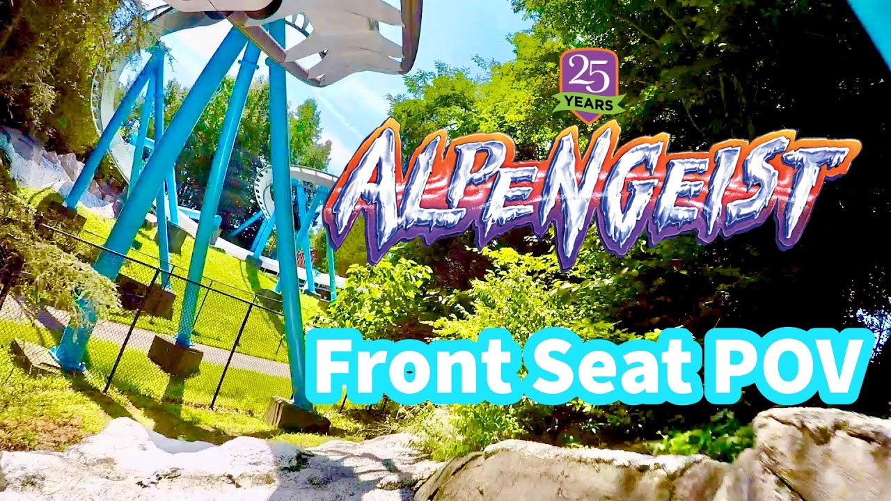 Alpengeist at Bush Gardens Williamsburg Front Seat POV