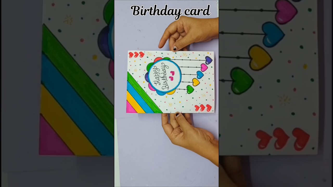 cute Birthday greeting card making ideas#birthdaycard#shorts#ytshorts#diycards#diy#cardcreations