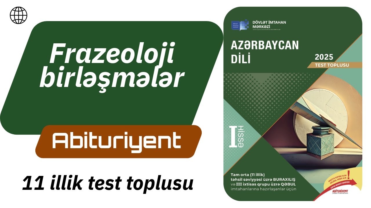 Frazeoloji birləşmələr / Azərbaycan dili test toplusu 2025 