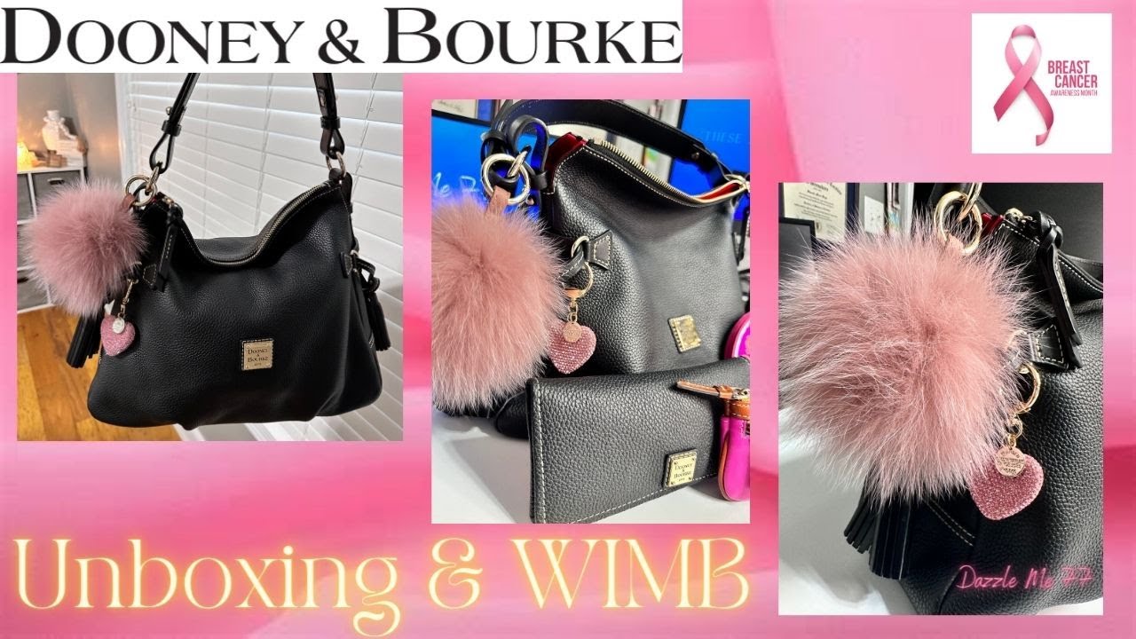What’s in my bag & unboxing: Dooney & Bourke Pebble Grain Hobo #pinkfordjking 🩷👛💕