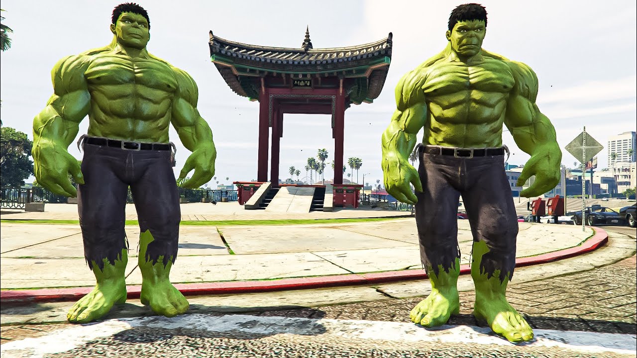 INCREDIBLE HULK vs DEMON HULK 😱 First Battle Begins! | GTA 5 Mods Part 1