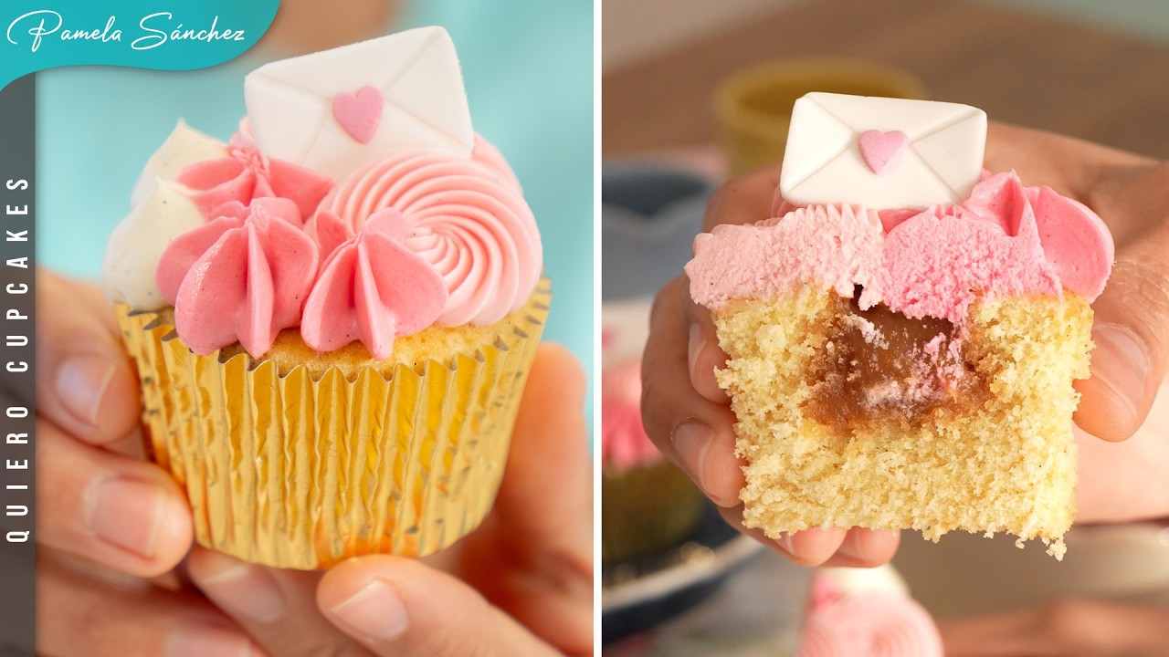 Cómo hacer CUPCAKES RELLENOS JUGOSOS con crema ligera (no quedan secos) | QUIERO CUPCAKES