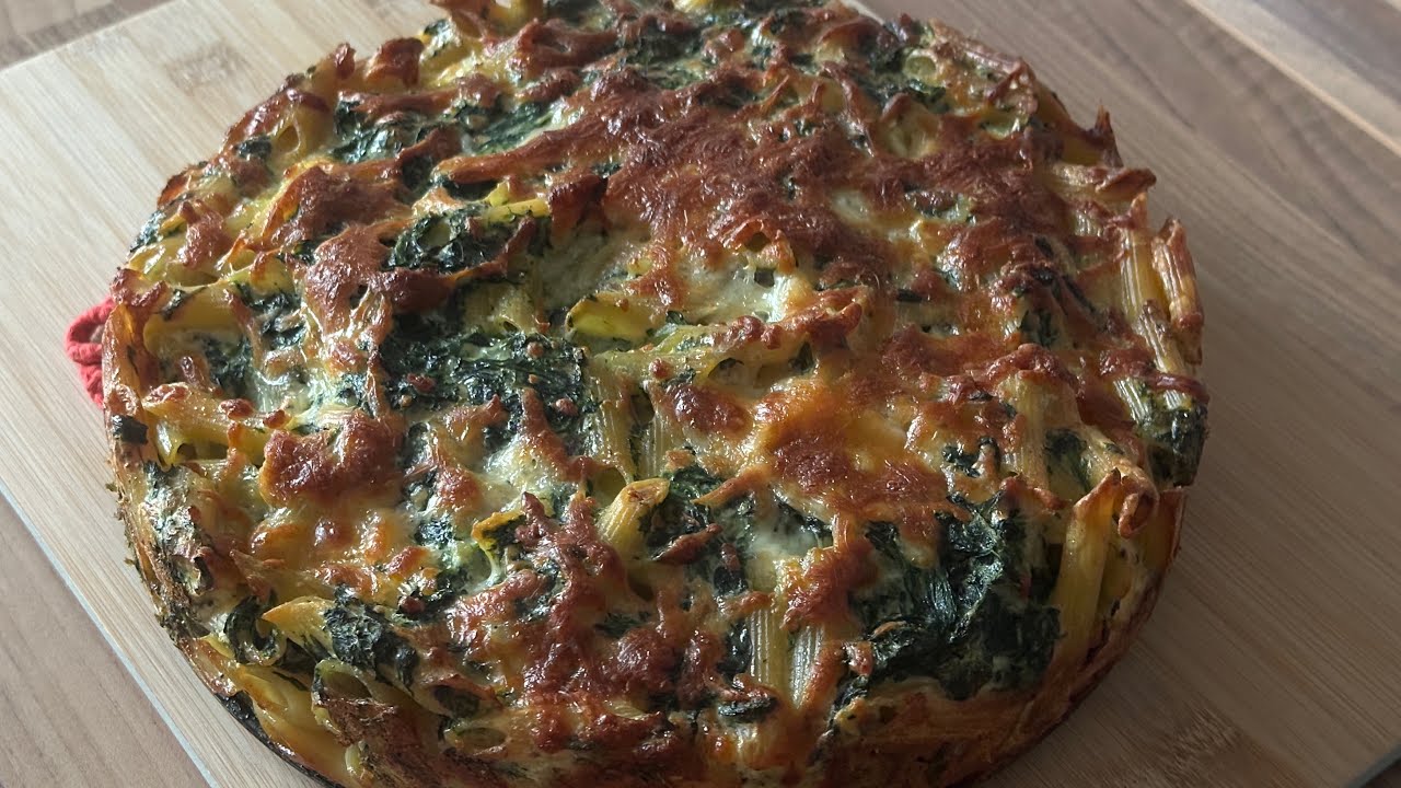 Nudel-Spinat-Torte 💚 vegetarisch, lecker und schmeckt der ganzen Familie 😍