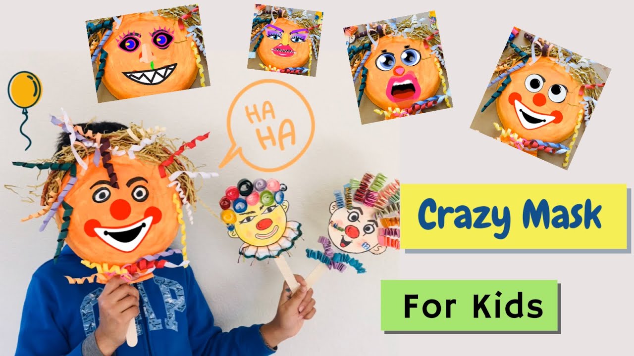 Crazy Mask Making Kids Activity - How To Make Mask With Paper Plate - AG Art Channel