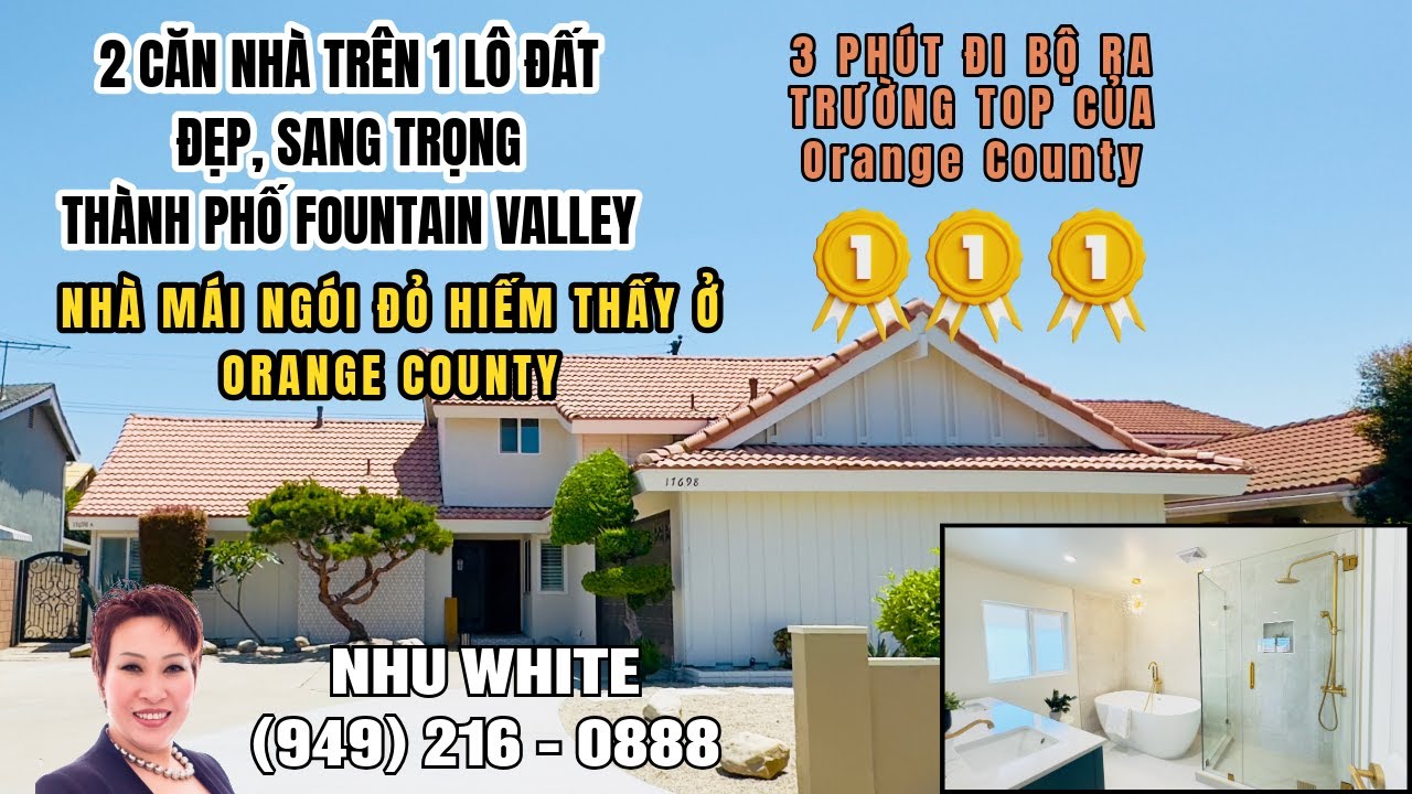 NHU WHITE | 2 CĂN NH&Agrave; ĐẸP M&Aacute;I NG&Oacute;I ĐỎ HIẾM C&Oacute;, ĐI BỘ RA TRƯỜNG TOP ORANGE COUNTY