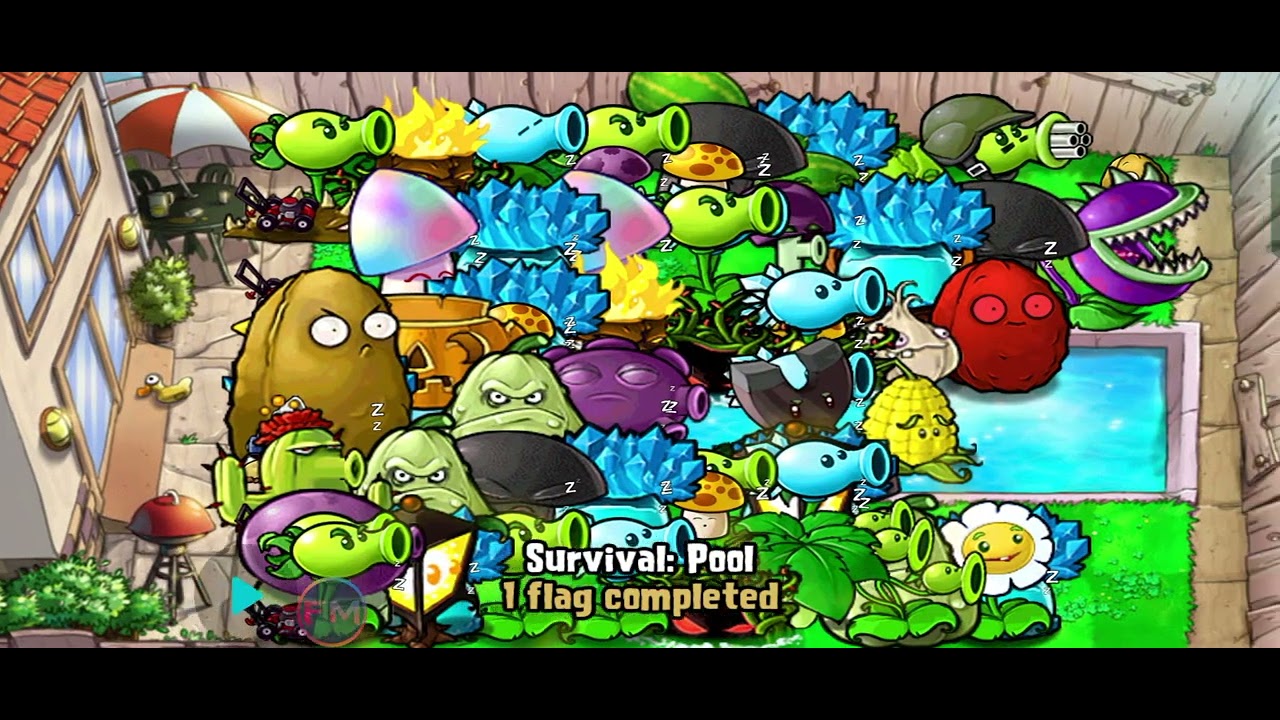 Plants vs Zombies | Survival Day GamePlay HD | PvZ MOD Menu Episode 017
