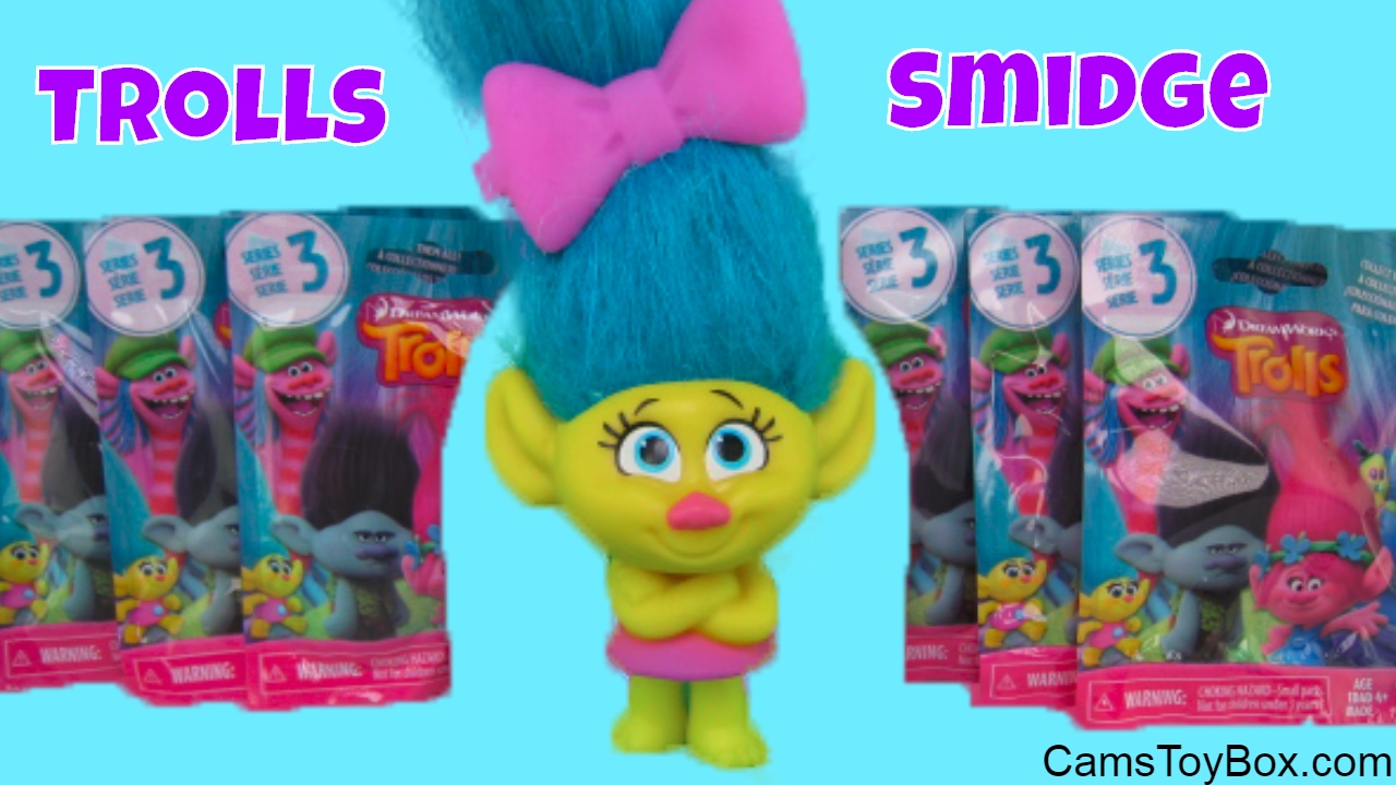 Trolls Smidge Toy Dreamworks Series 3 Blind Bags Opening Names Surprise Toys for Kids Playing