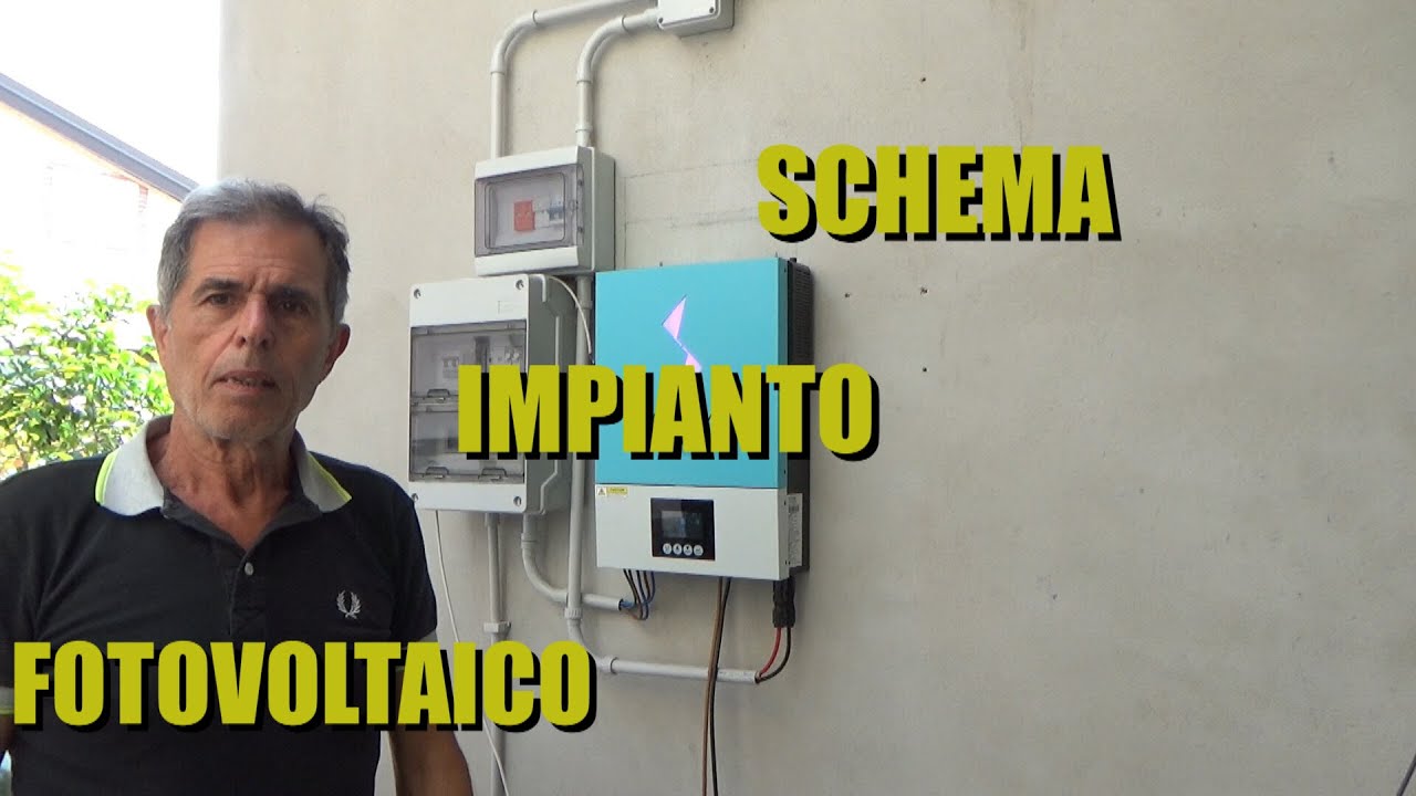 Schema  del centralino fotovoltaico fai da te con ATS con inverter 6,2KW a 366 euro