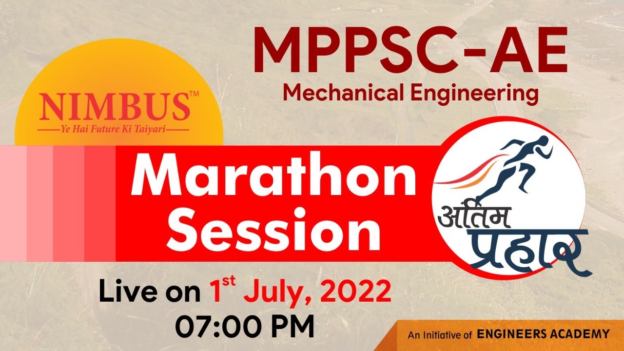 Marathon Session | MPPSC-AE | Mechanical Engineering | Live Session | Free Online Classes | NIMBUS
