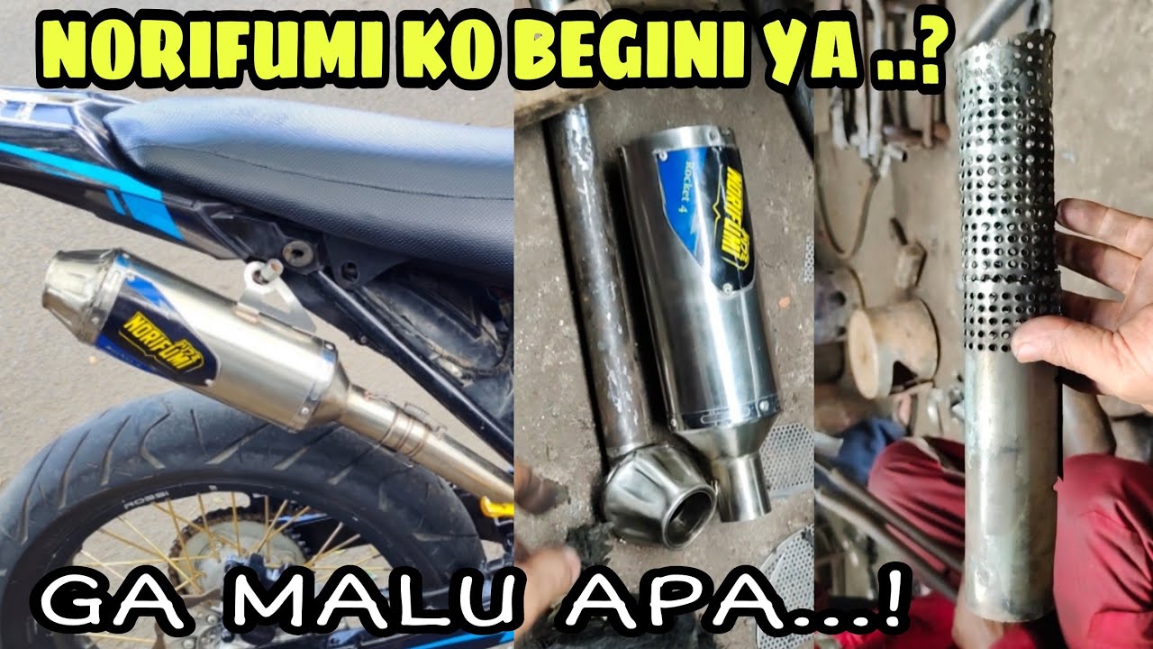 KNALPOT RACING HONDA CRF NORIFUMI KO BEGINI YA .. APA GA MALU PAKENYA KADANG MAU KETAWA TAPI KASIHAN
