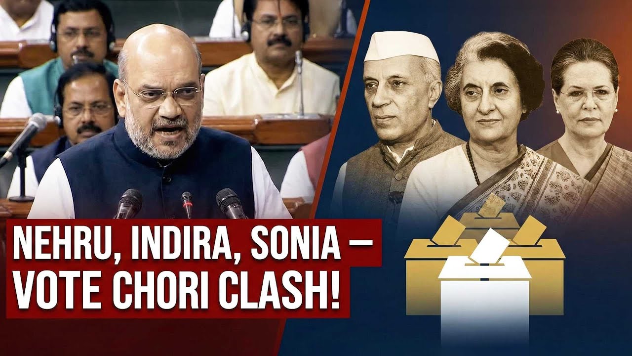Amit Shah Turns Tables on Congress in Lok Sabha SIR Debate | Nehru-Indira-Sonia