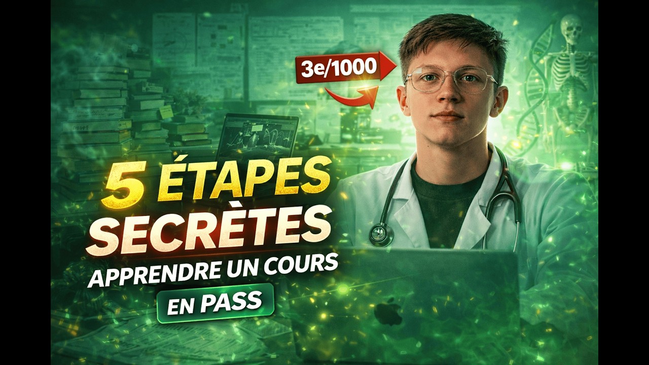 Les 5 ÉTAPES SECRÈTES pour APPRENDRE un cours (J'ai eu 17,5 en PASS) 🤫
