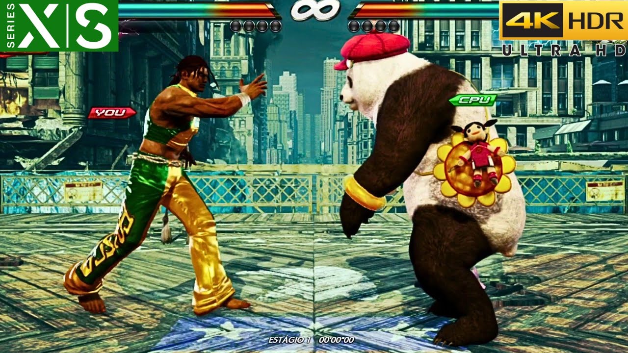 TEKKEN 7 - EDDY vs PANDA (Hardest AI) 4K 60FPS | XBOX SERIES S