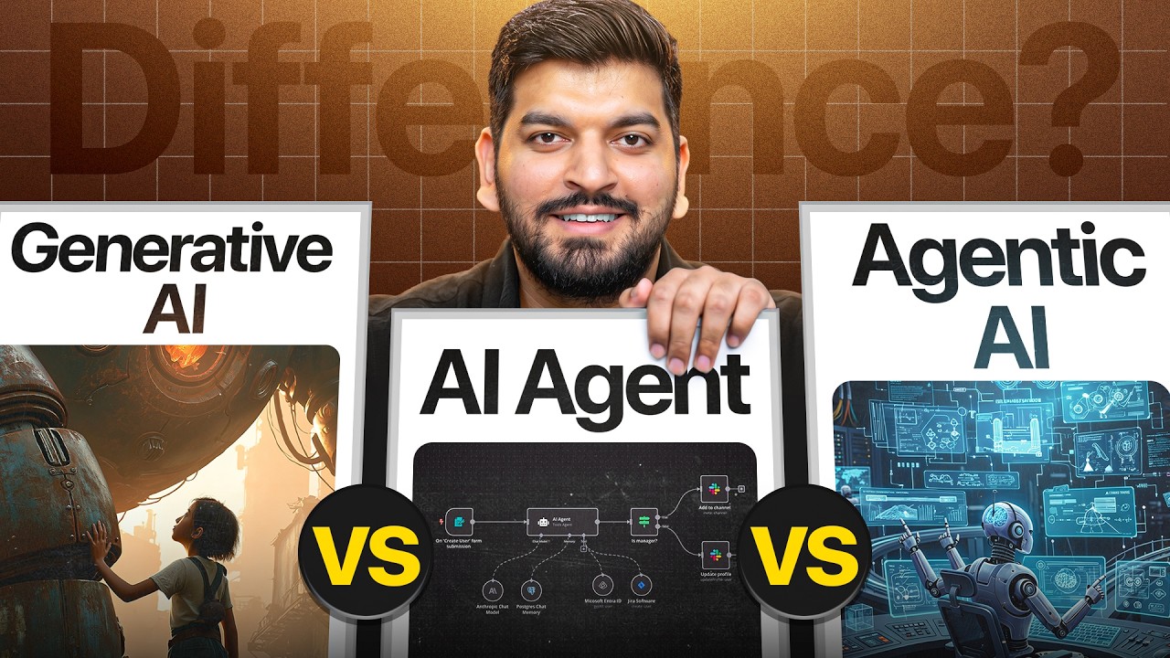 What is the Difference Between Generative AI, AI Agents, and Agentic AI
