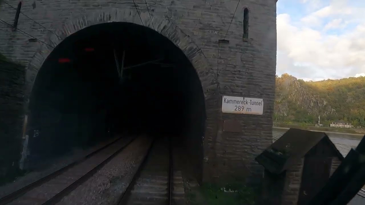 Führerstandsmitfahrt/Cab Ride BR 145: Tour de Rheintal - Linke Rheinseite