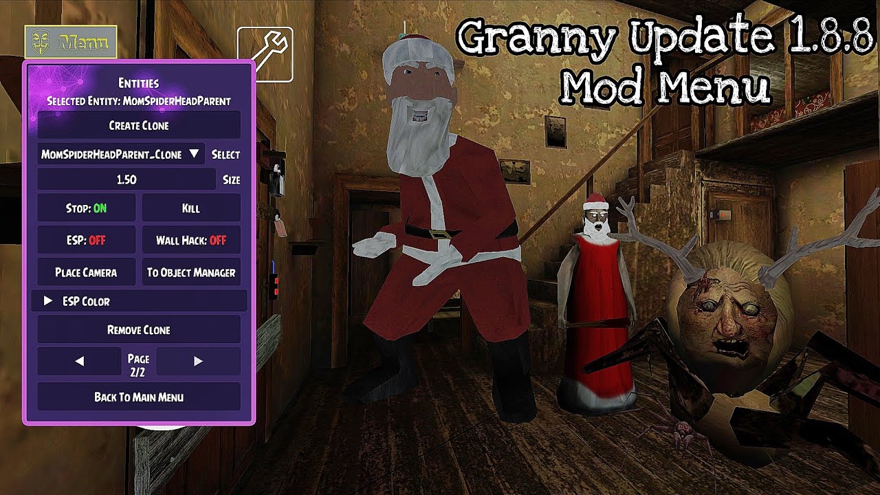 Granny Christmas Update 1.8.8 MOD MENU!