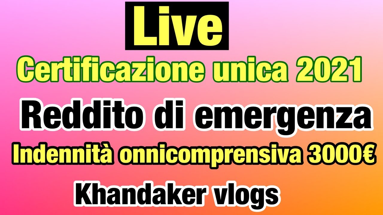 Certificazione unica 2021