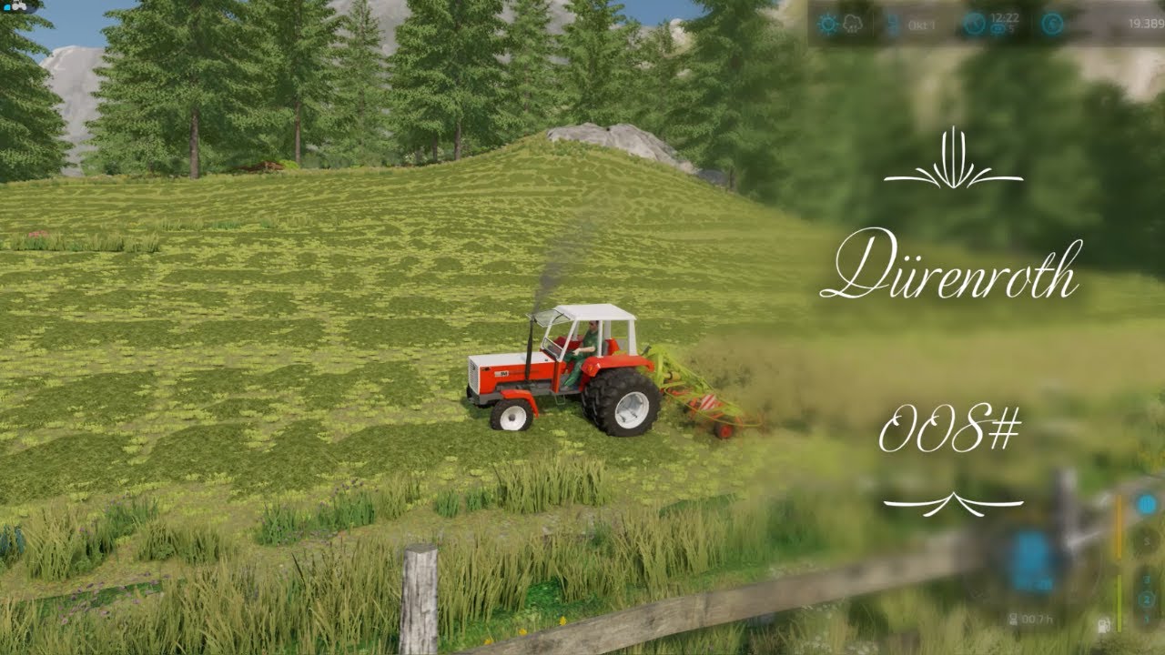 Dürenroth 008# Die Mahd beginnt😉🚜/ Mähen und Wenden 💪😎