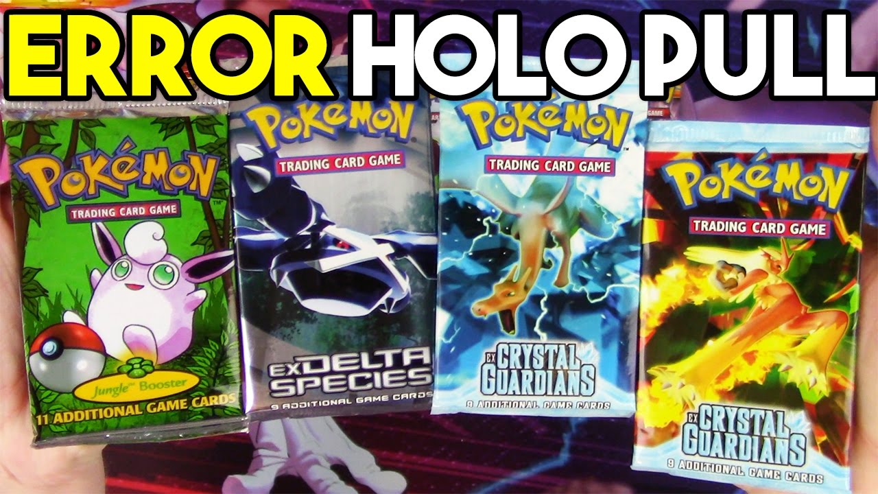 Pokémon Card Vintage Booster Packs Opening Error Holo Card!