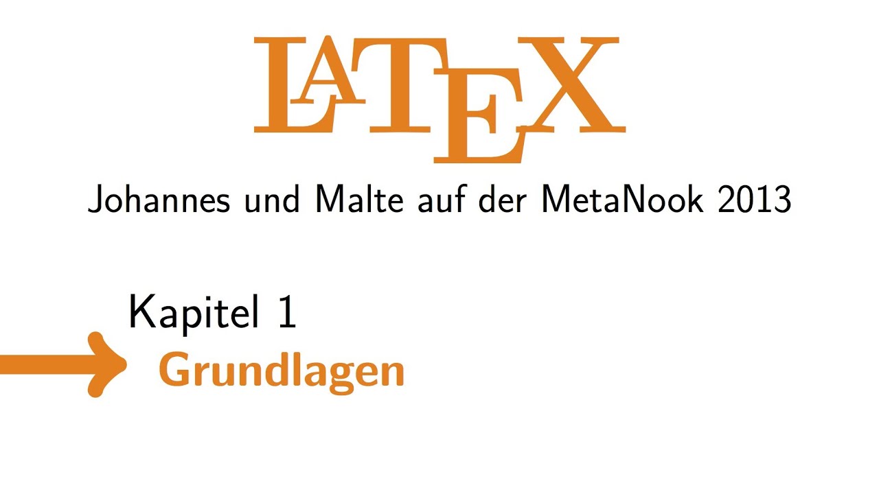 LaTeX: Grundlagen