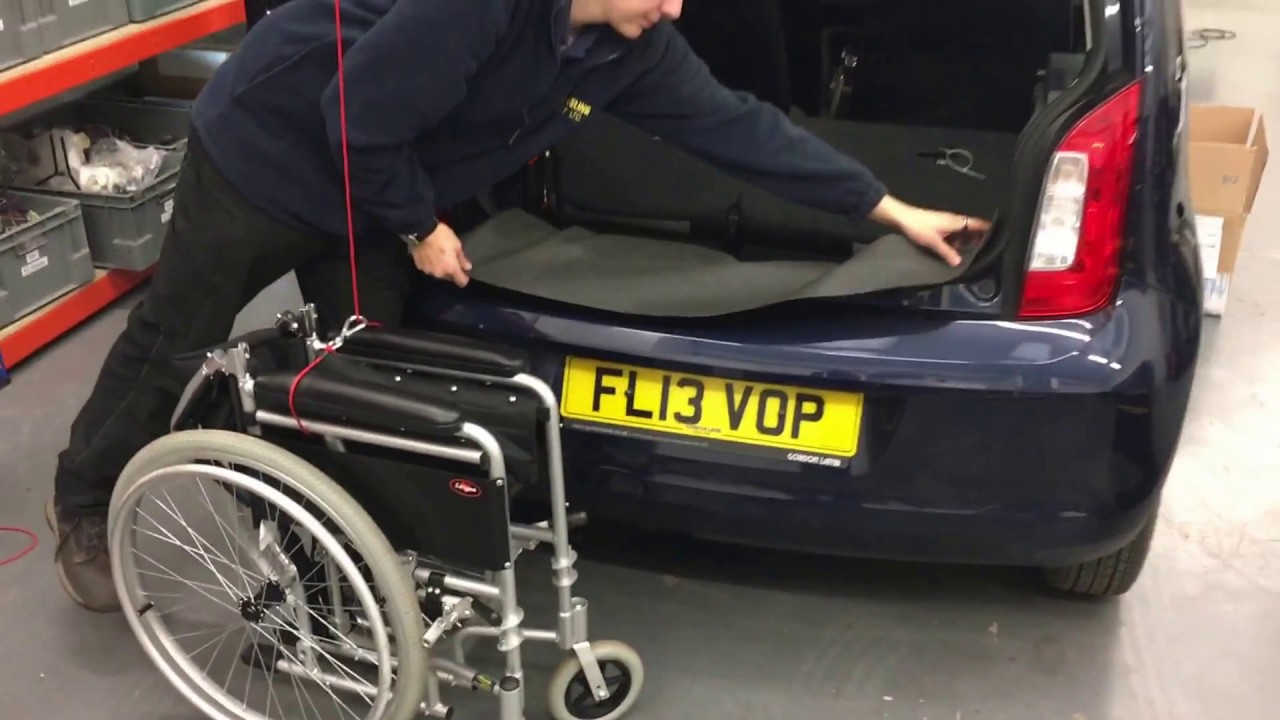 40kg Boot Hoist lifting wheelchair into Skoda CitiGo