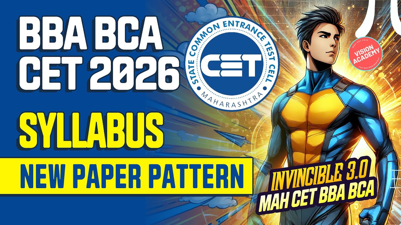 MAH CET 2026 BBA BCA BBM BMS BHMCT - New Paper Pattern and Syllabus Released Now 🔥