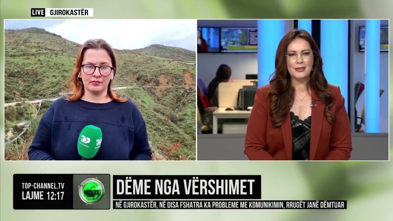 Top Channel/ Dëme nga vërshimet! Në Gjirokastër, në disa fshatra ka probleme me komunikimin