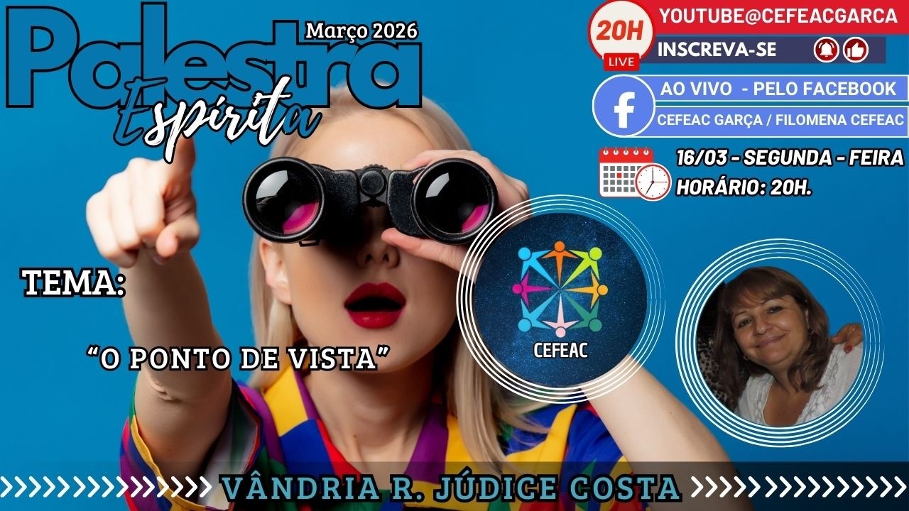 Palestra Espírita - 📖Tema: 