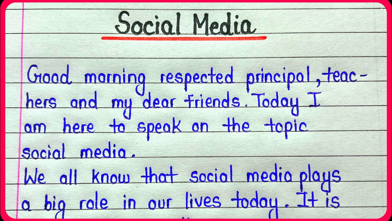 Social media speech in english || Social media advantages and disadvantages speech