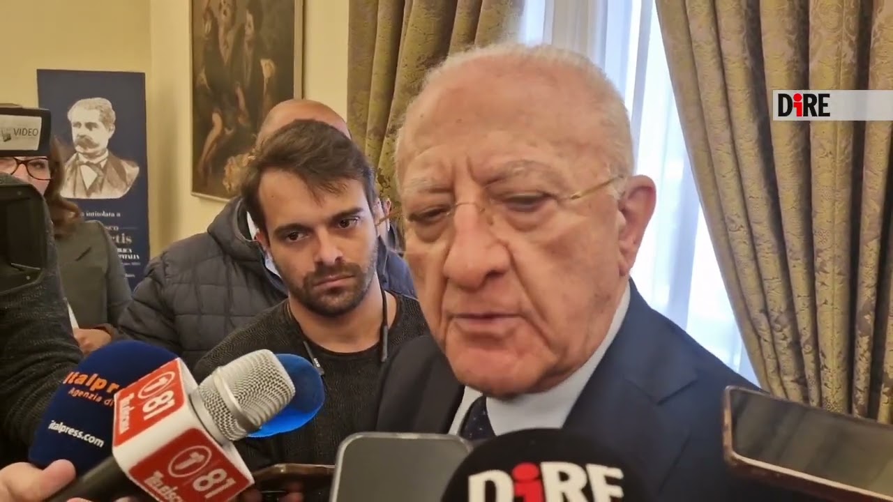 Napoli - SANITÀ. CAMPANIA, DE LUCA: PRESTO RISULTATI ECCELLENZA SU REGISTRO TUMORI  (19.11.24)