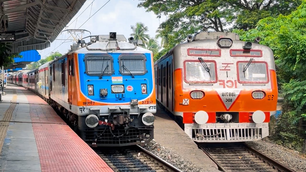 Different model loud honking trains in action | Galloping EMU locals + High Speed Express Trains