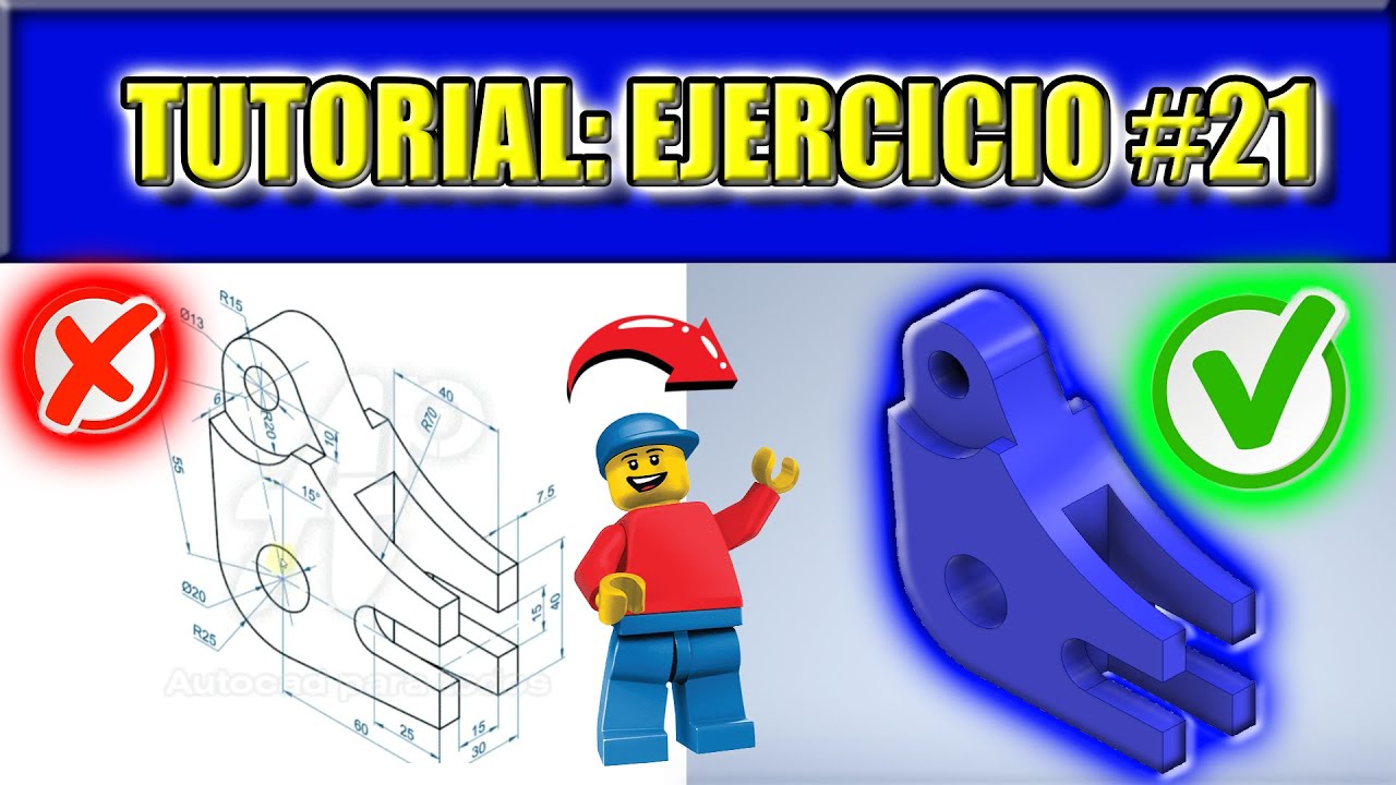 PIEZA #21 PARA PRINCIPIANTES | MODELADO 3D EN INVENTOR