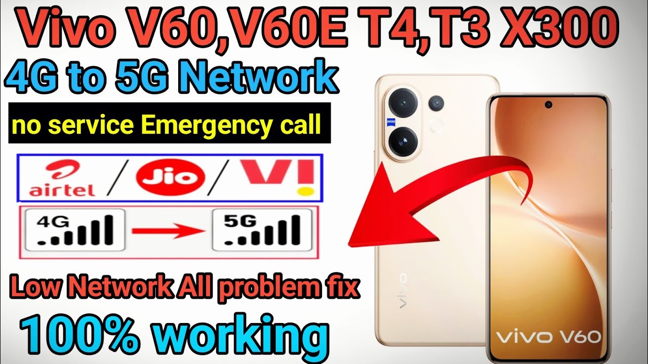 Vivo V60,V60E,V50,V40,T4,T3,X300 Network Settings kese karain ||How to fix network Settings in vivo