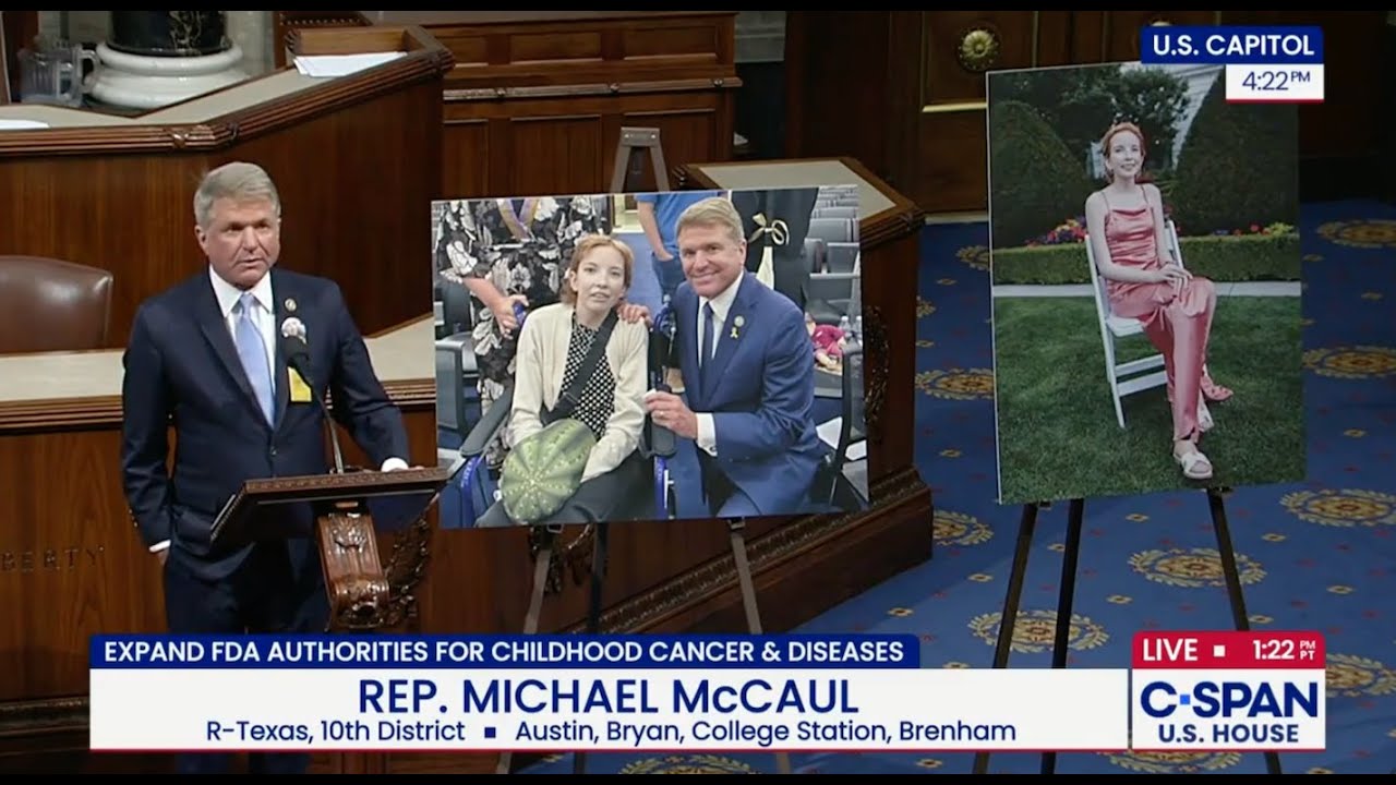McCaul Urges House to Pass Mikaela Naylon Give Kids A Chance Act in Honor of Kids Who Battled Cancer