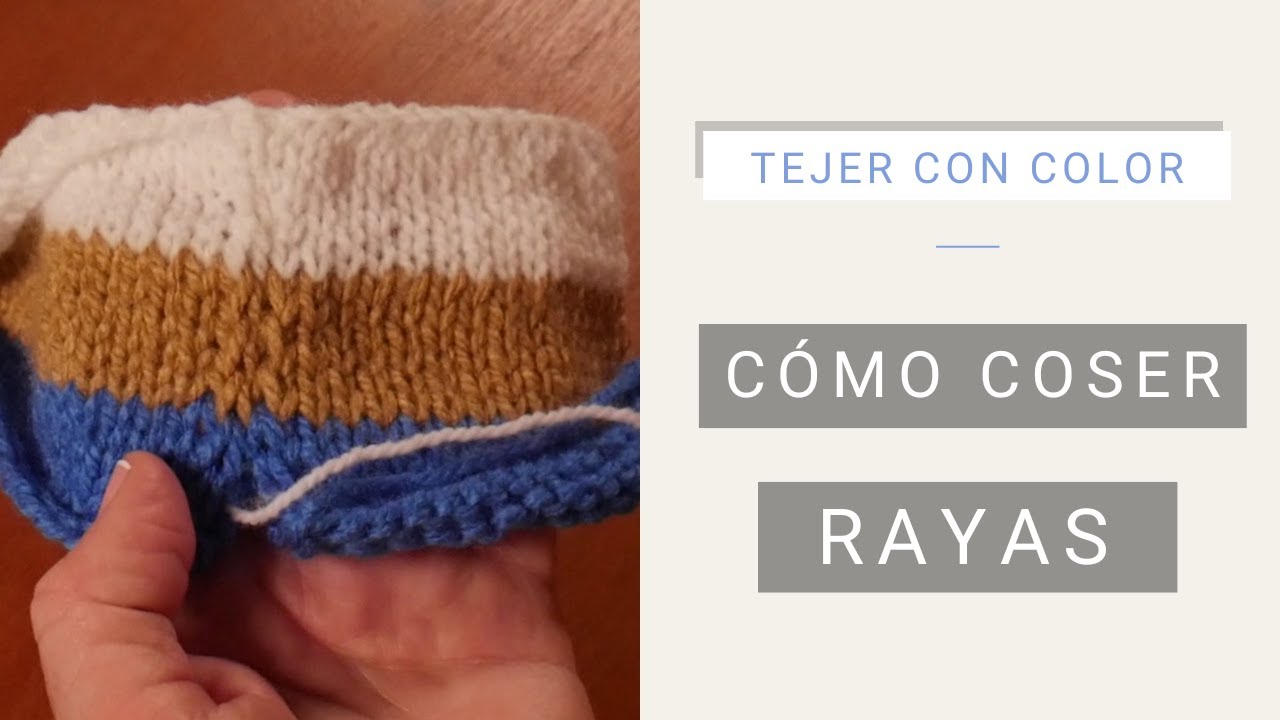 Cómo coser rayas horizontales para que coincidan🌈Aprende a Tejer Bien