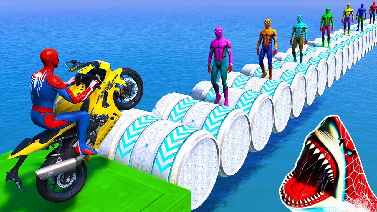 الرجل العنكبوت انقاذ باتمان Spider-Man Rescue batman vs iron man vs venom funny Game GTA 5 superhero