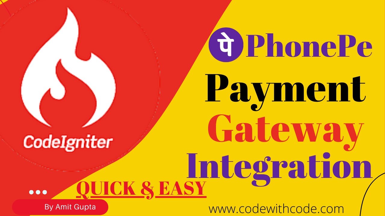 PhonePe Payment Gateway | PhonePe Payment Gateway Integration in CodeIgniter | Hindi |Code With Code