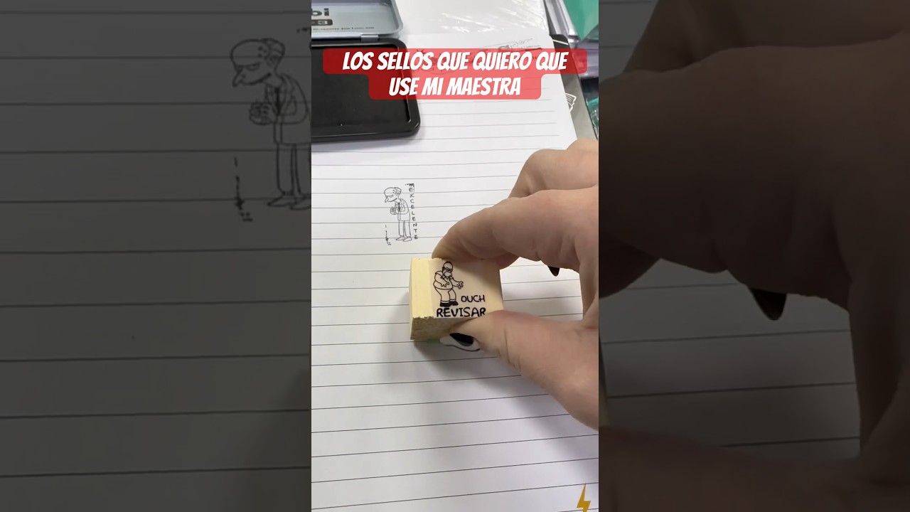 Los sellos que quiero que use mi maestra #sellos #docente #maestras #metododeestudo #simpsons