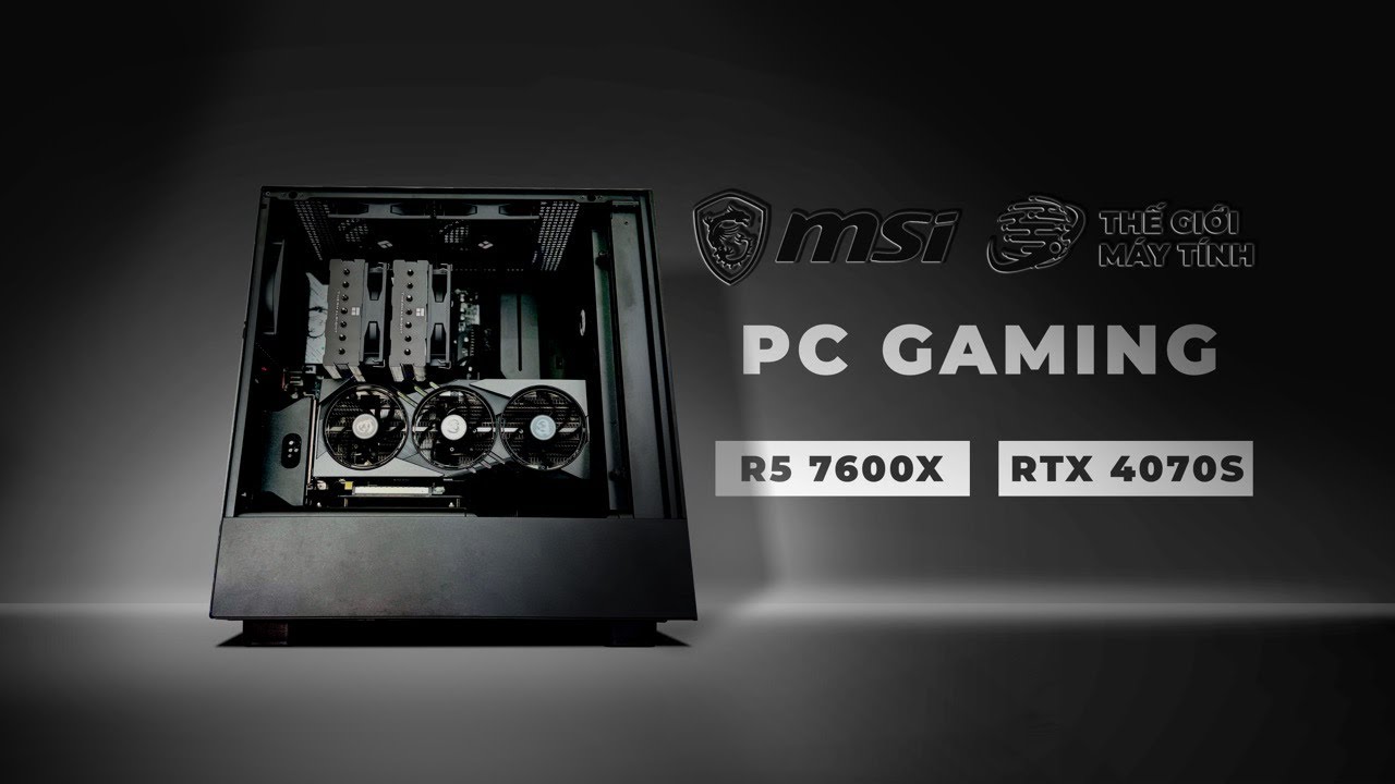 PC GAMING Full Đen MSI bao ngầu, đủ chuẩn xuất ngoại thì có những gì? Ryzen 5 7600X | RTX 4070 Super