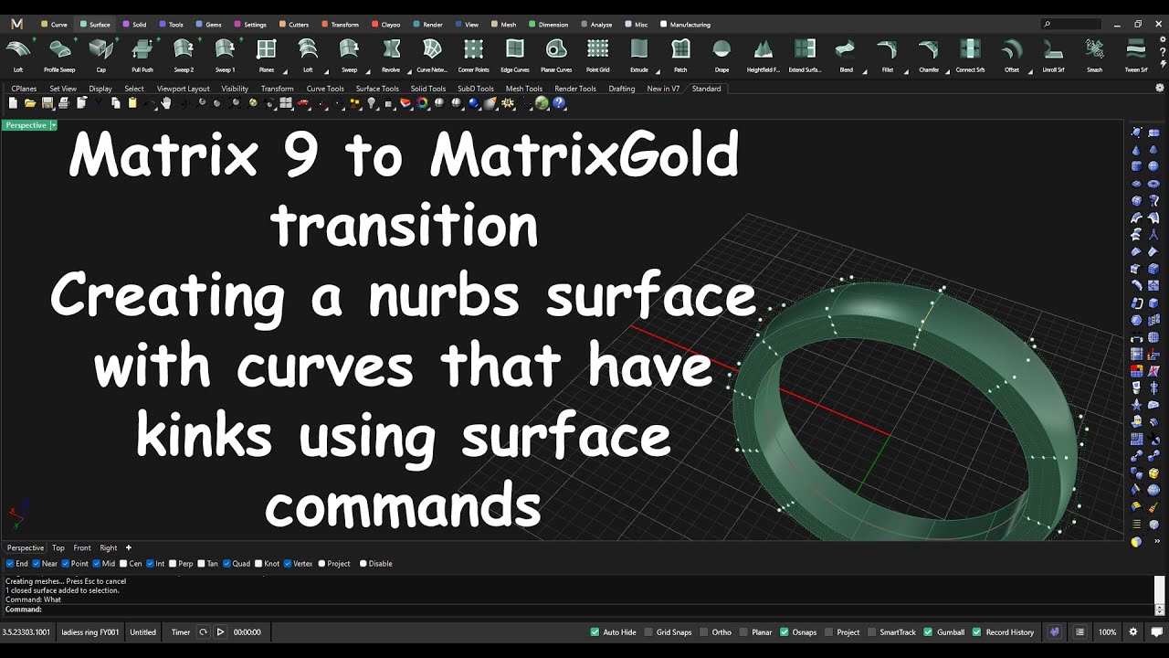 MatrixGold Rhino Crease Splitting Command
